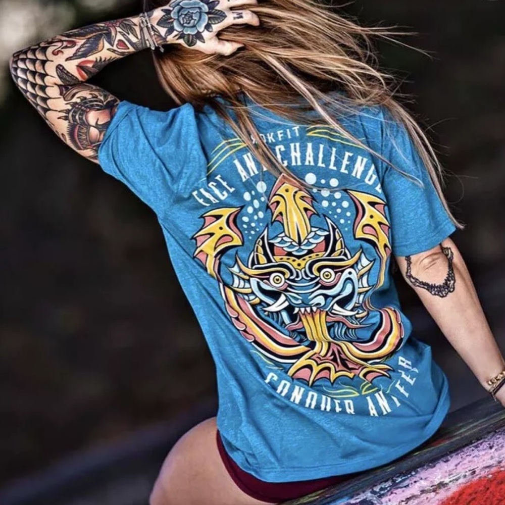 Rokfit Activewear - Unisex Active Tee - Face Any Challenge